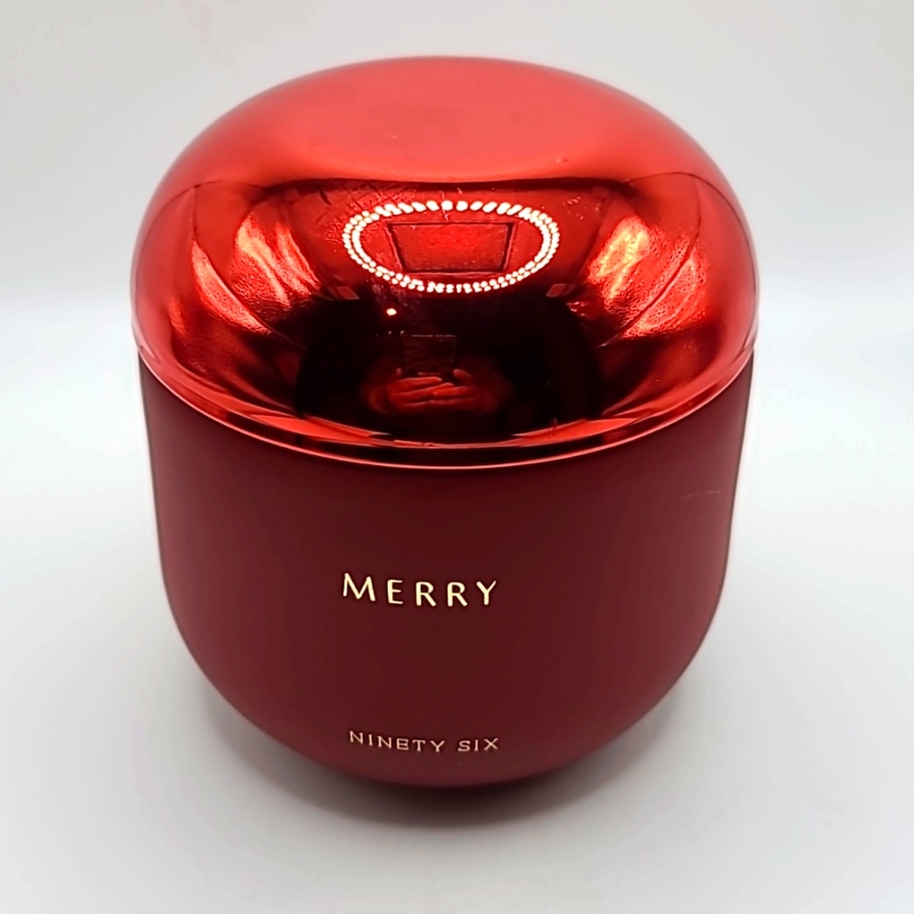 CLEARANCE DW Home Ninety-Six "Merry" Red Metallic Cinnamon Jar Candle